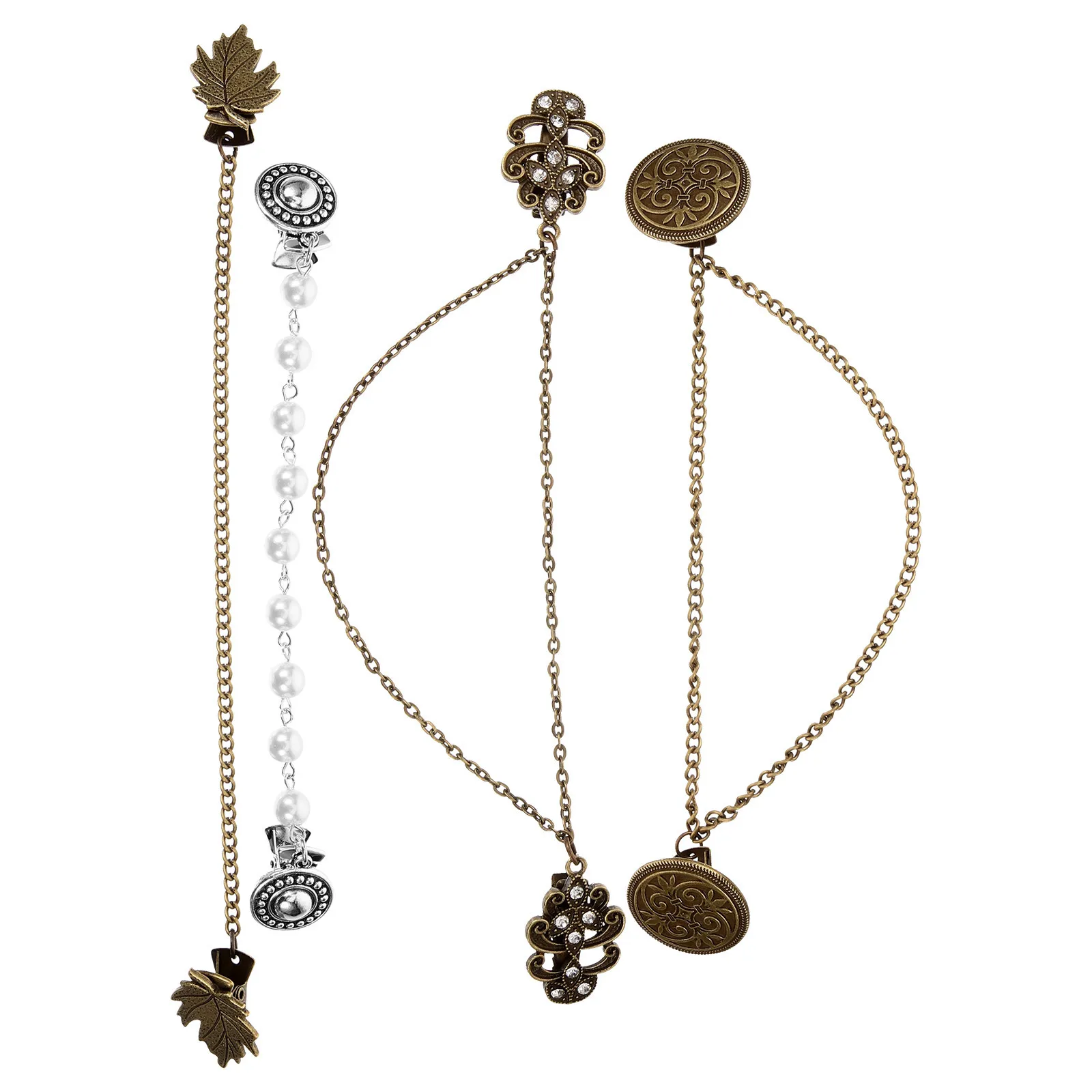 

4Pcs Retro Sweater Clips for Women Stylish Shawl Collar Dress Cardigan Pin Clasps Elegant Clothing Holders Dress Clips