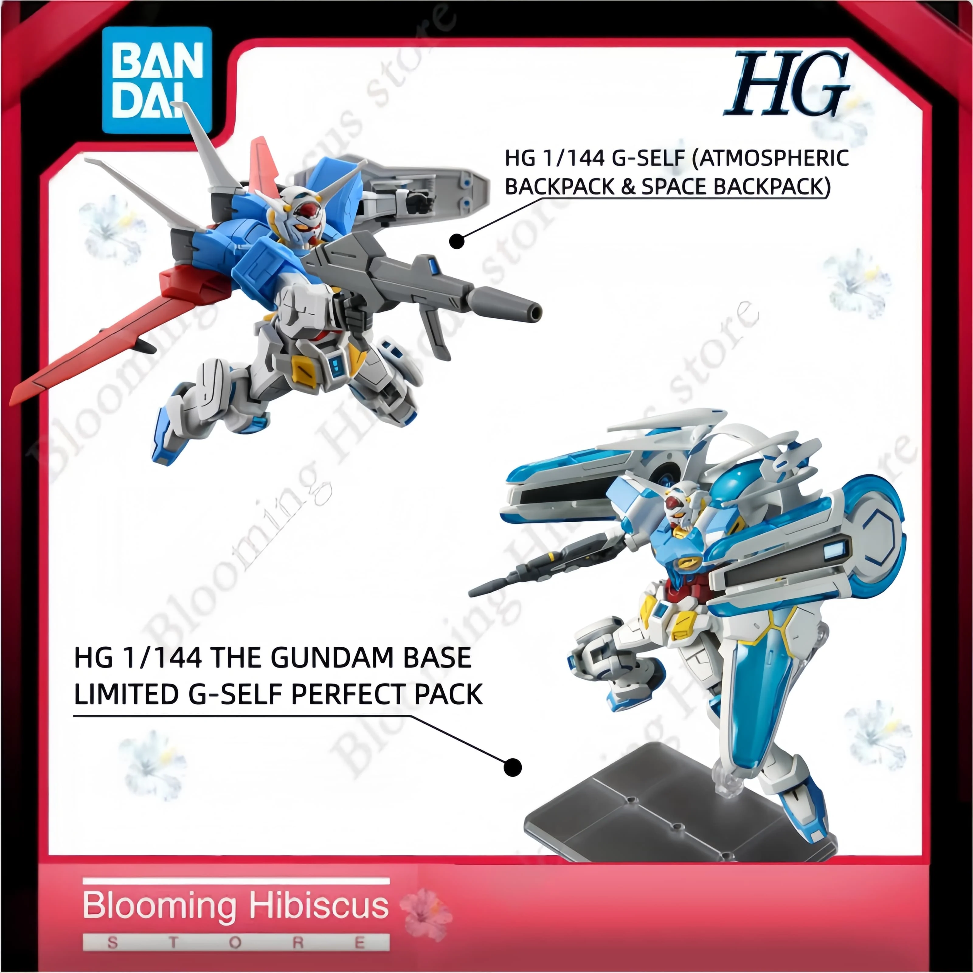 

Japan Bandai Anime Original Action Figure HG 1/144 Gundam G-Self Perfect Pack & Atmospheric/Space Backpack Set Model Kit