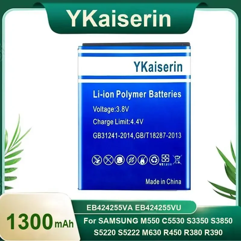 

YKaiserin Battery EB424255VA EB424255VU for SAMSUNG M550 C5530 S3350 S3850 S5220 S5222 M630 R450 R380 R390 SCH-R560 R561 Bateria