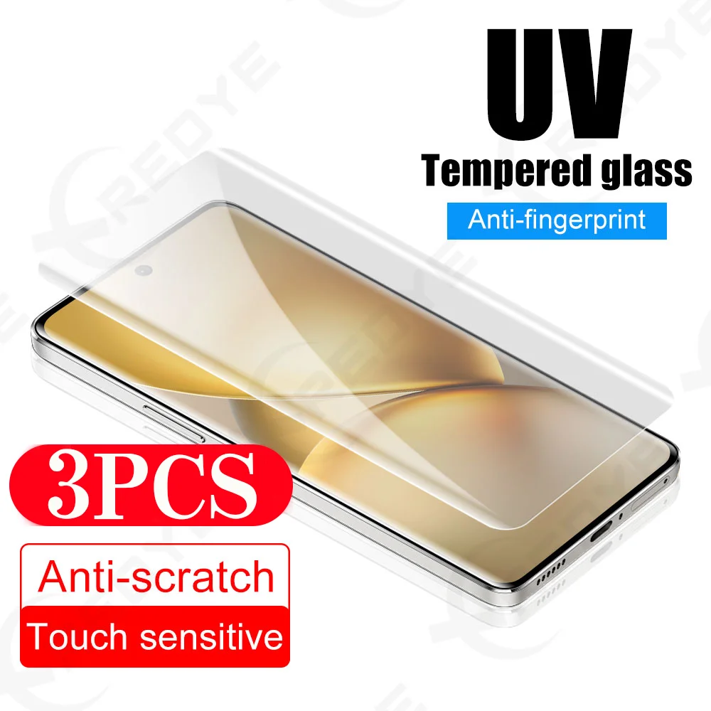 3Pcs Screen Protecto Protective Film for vivo X200 Pro Y300 X100 UV Tempered Glass X90r X80 S20 Glass Smartphone S19 S18 S17 Pro