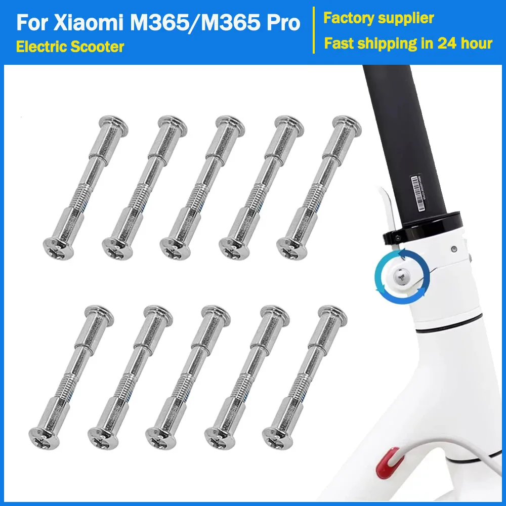 

1-50PCS Folding Pothook Hinge Bolt Screw Hardened Steel Lock Fixed Hook Screws Repair For Xiaomi M365/M365 Pro Electric Scooter