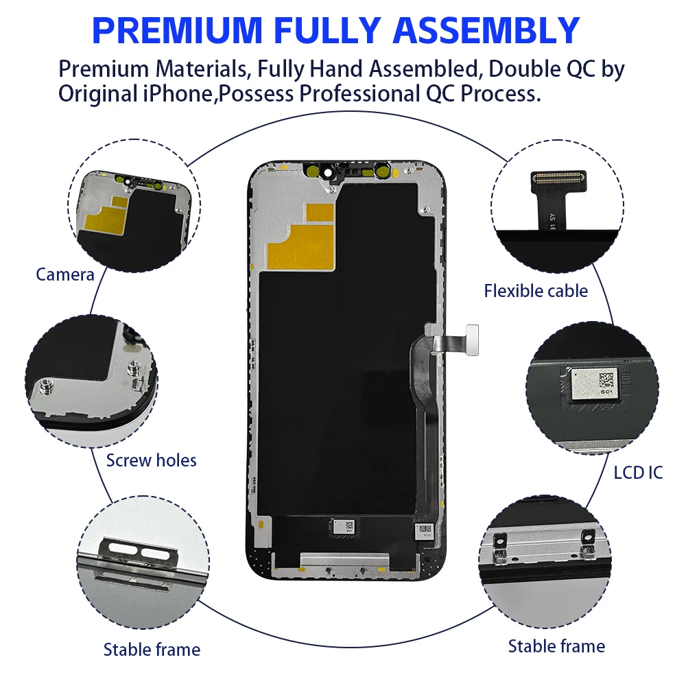 Incel Pantalla for iPhone 12 Pro Max LCD Display Touch Screen Digitizer Assembly for iPhone 12 Pro Max LCD Replacement 3D Touch