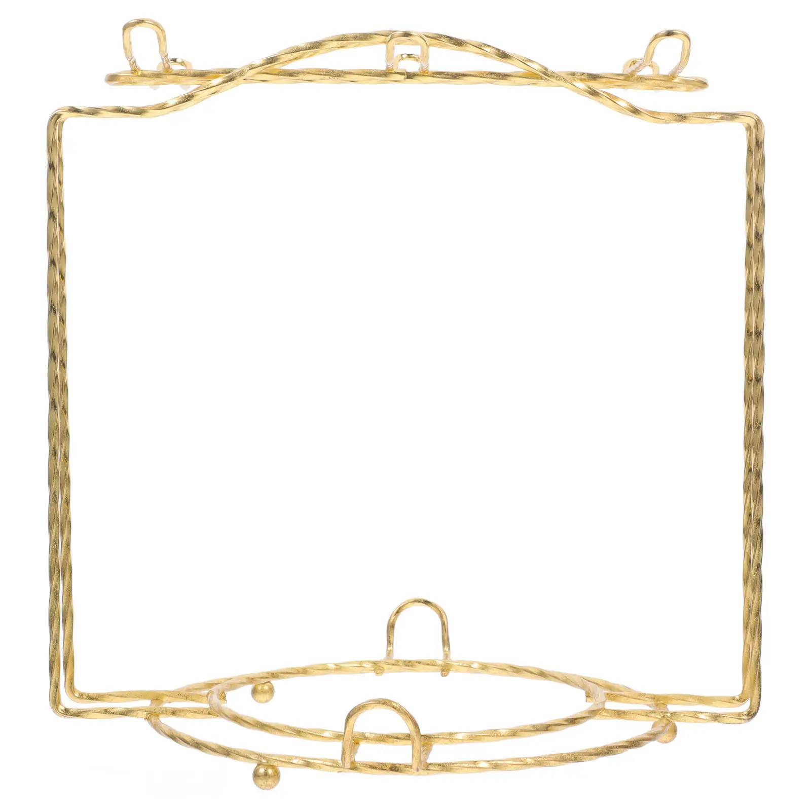 

Sturdy Iron Tea Cup Holder Display Stand for Teacup and Saucer Coffee Mug Tower Golden Metal Coffee Cup Rack Dishes Organizer
