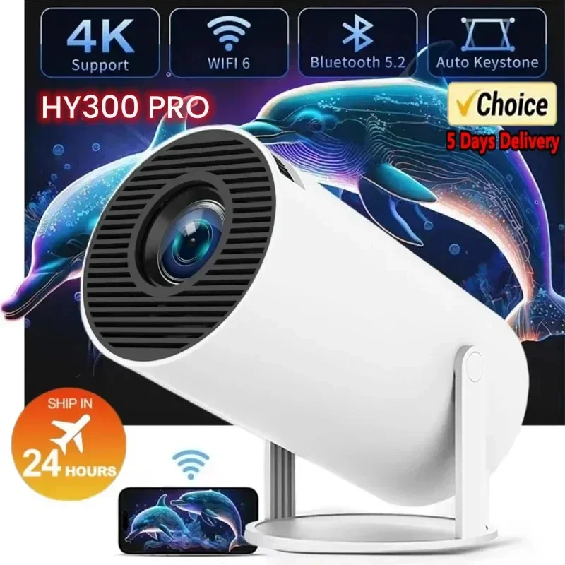 Projetor portátil do cinema home, andróide 11, WiFi duplo 6, 200 ANSI Allwinner H713, BT5.0, 1080p, 1280*720p, 4K, novo, 2024