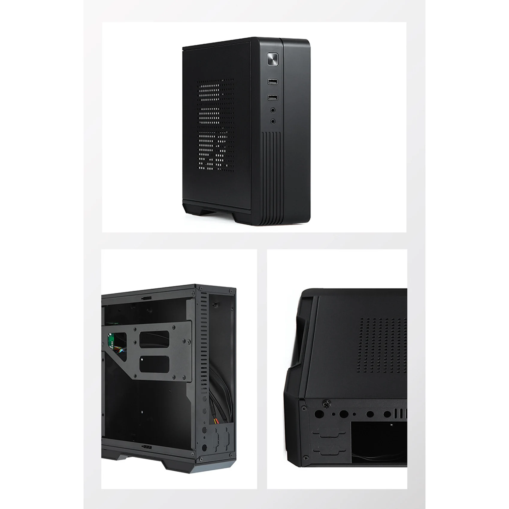 Ingenious-MX02 Mini ITX Computer Case HTPC Host Chassis USB2.0 ITX Enclosure Industrial Control Chassis For Office Business