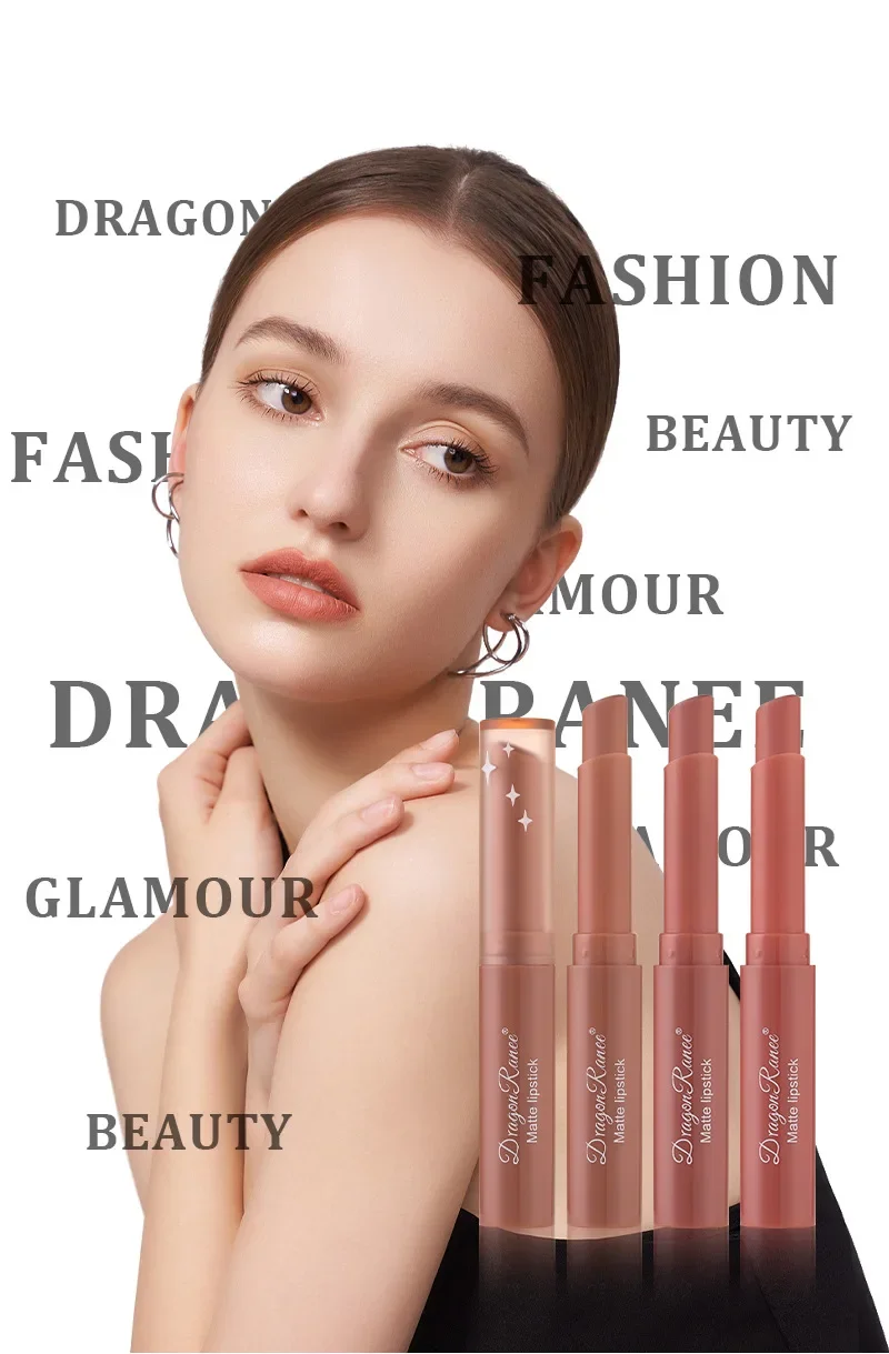 1/3PcsMatte Lipstick Nude Pink Matte Solid Lip Gloss Long Lasting Velve Tinted Balm Waterproof Set Lip Colouring Lip Tint Stick