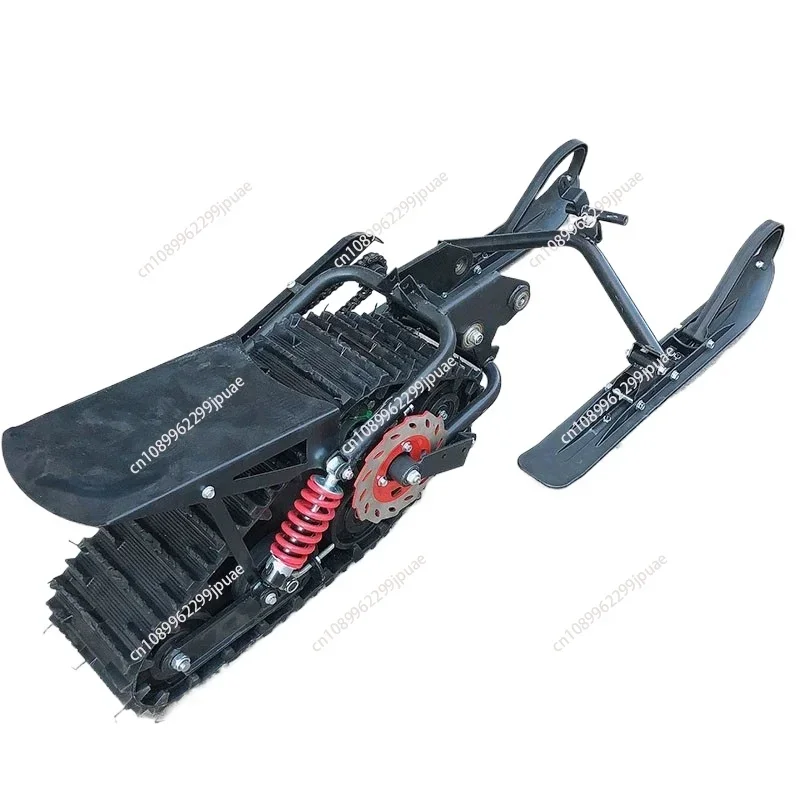 Self-made two-wheel mid-to-high race off-road motorcycle accessories, modified snow triangle crawler sled, rubber wheel assembly