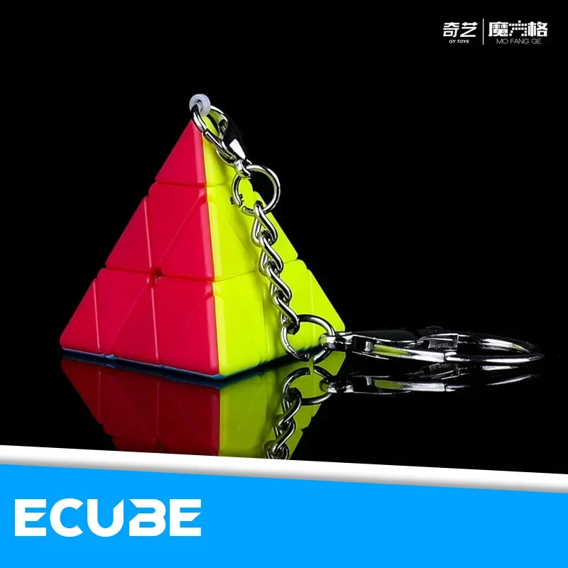 ECube-Mini porte-clés QiYi pour enfants, MoFangGe, Ivy Pyraminx, Gear Magic Cube, Puzzle Pendant Toys, 2x2, 3x3