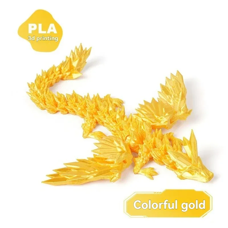3D-gedrucktes Drachen-Ornament, Desktop-Ornament, 3D-gedruckte Tiere, Heimbüro, Basteln, gedruckte Figuren, Weihnachtsgeschenke, 22 cm