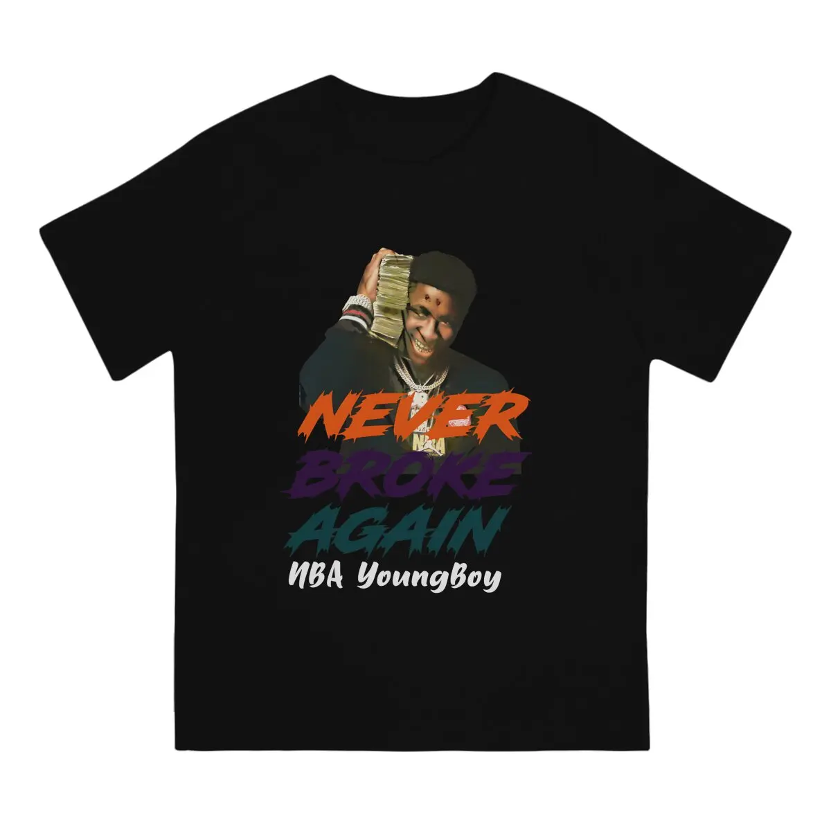 Never Broke Again T Shirts Men's  100% Cotton Vintage T-Shirt O Neck YoungBoy Never Broke Again Tees Short Sleeve Clothing