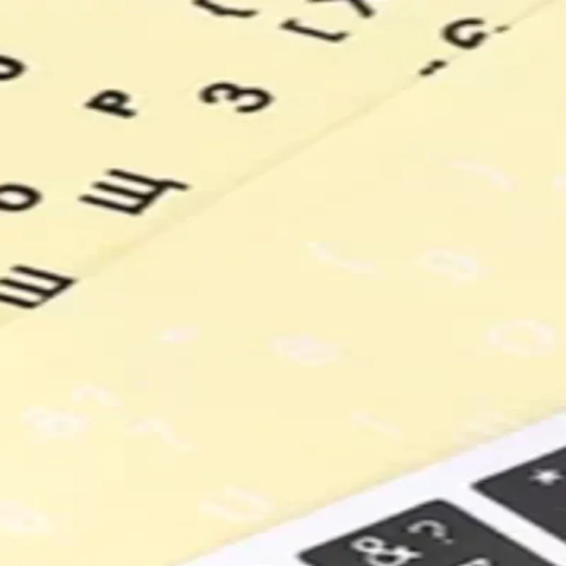 

1Pc Ukraine Language Keyboard Sticker Black/Clear Background White Blue Red Black Letters Sticker For Universal PC Laptop