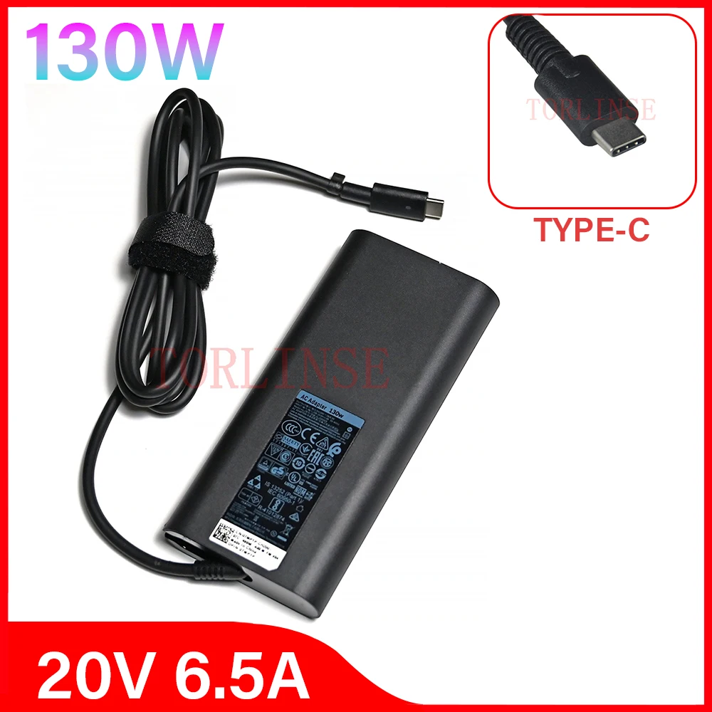 

130W USB-C Type C 20V 6.5A Laptop Adapter For Dell XPS 15 9570 9575 DA130PM170 HA130PM170 HA130PM130 AC Power Supply Charger