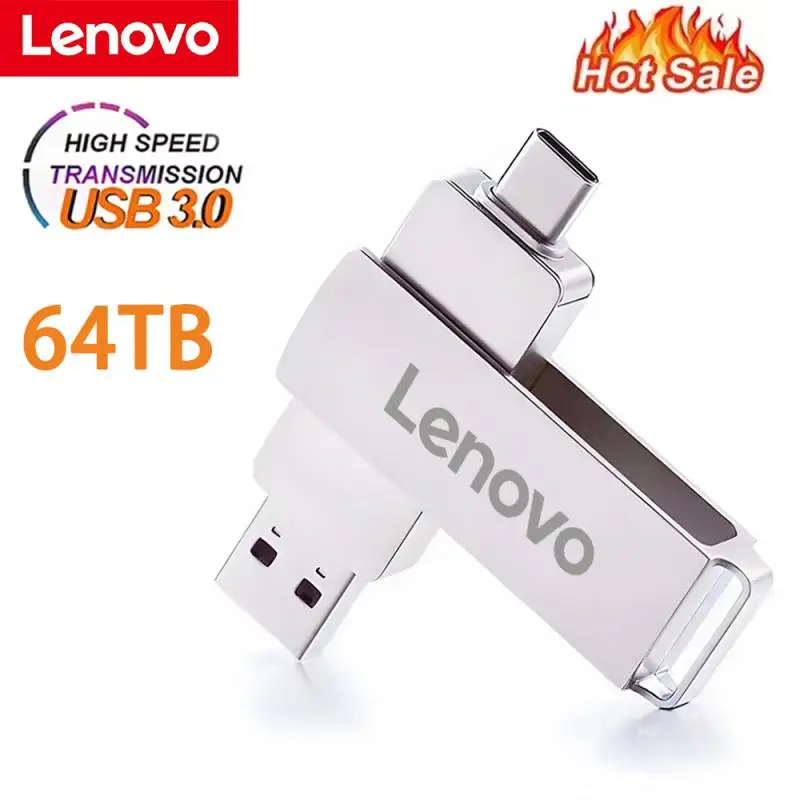 Original Lenovo 16TB USB3.0 Flash Drives U Disk High Speed Metal Pendrive WaterProof Type-C Memoria USB Stick USB Drives 8TB 4TB