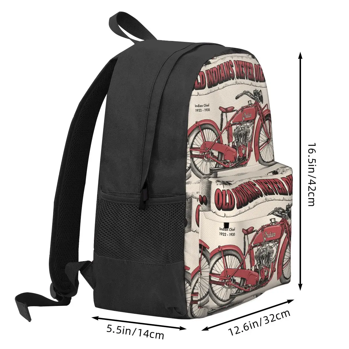 Motocicleta Motor Old Native Never Die Mochilas para meninos e meninas, Bookbag para crianças, mochilas escolares, mochila de viagem dos desenhos animados, bolsa de ombro