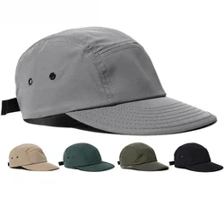 Clape Casual 5 Panel Cap Flat Brim Baseball Cap Adjustable Hip Hop Snapback Cap Gorras Hombre Summer Sun Caps