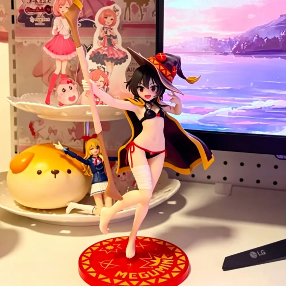 Gottes Segen für diese wundervolle Welt Anime-Figur Megumin Süße Sexy Badeanzug-Actionfigur PVC Magisches Mädchen Modell Puppe Spielzeug