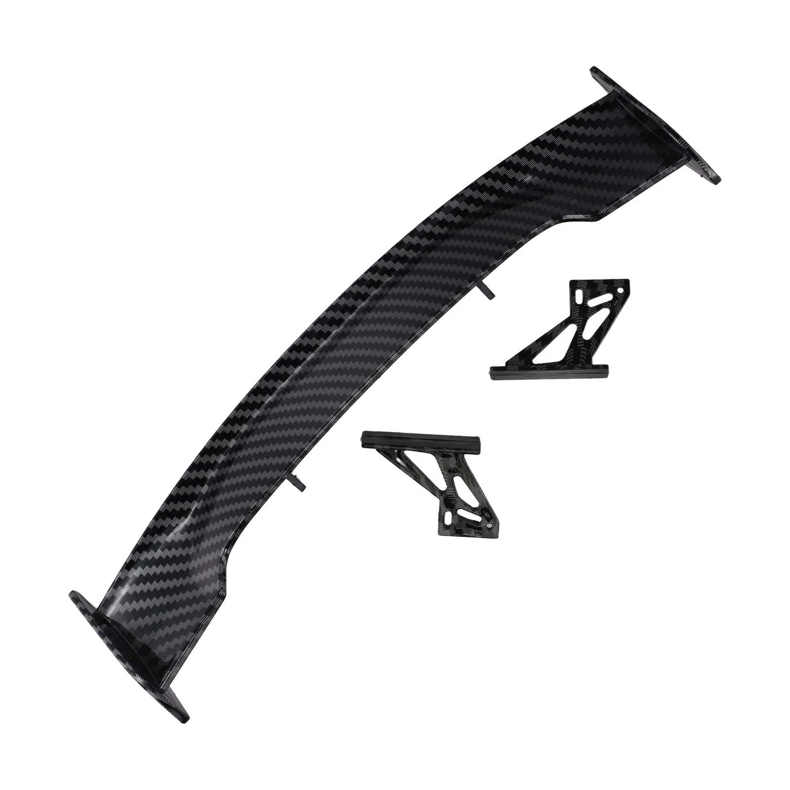 Auto Parts Car Spoiler Wing Visual Interest Fading Resistance Easy Installation Carbon Fiber Pattern Lightweight ABS