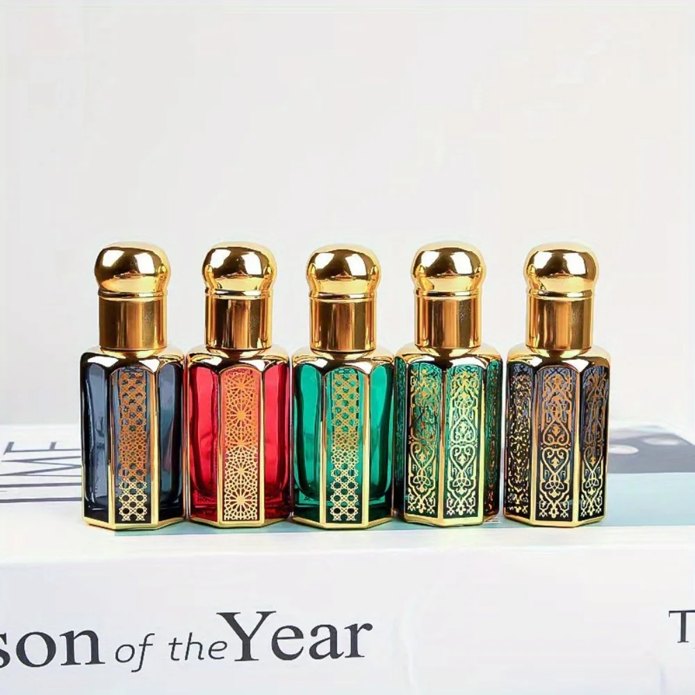 Portable Essential Oil Roller Bottle, Empty Bottle, High-End Perfume Roller Bottle, Massage Application Glass Sample, 12ml, 1Pcs