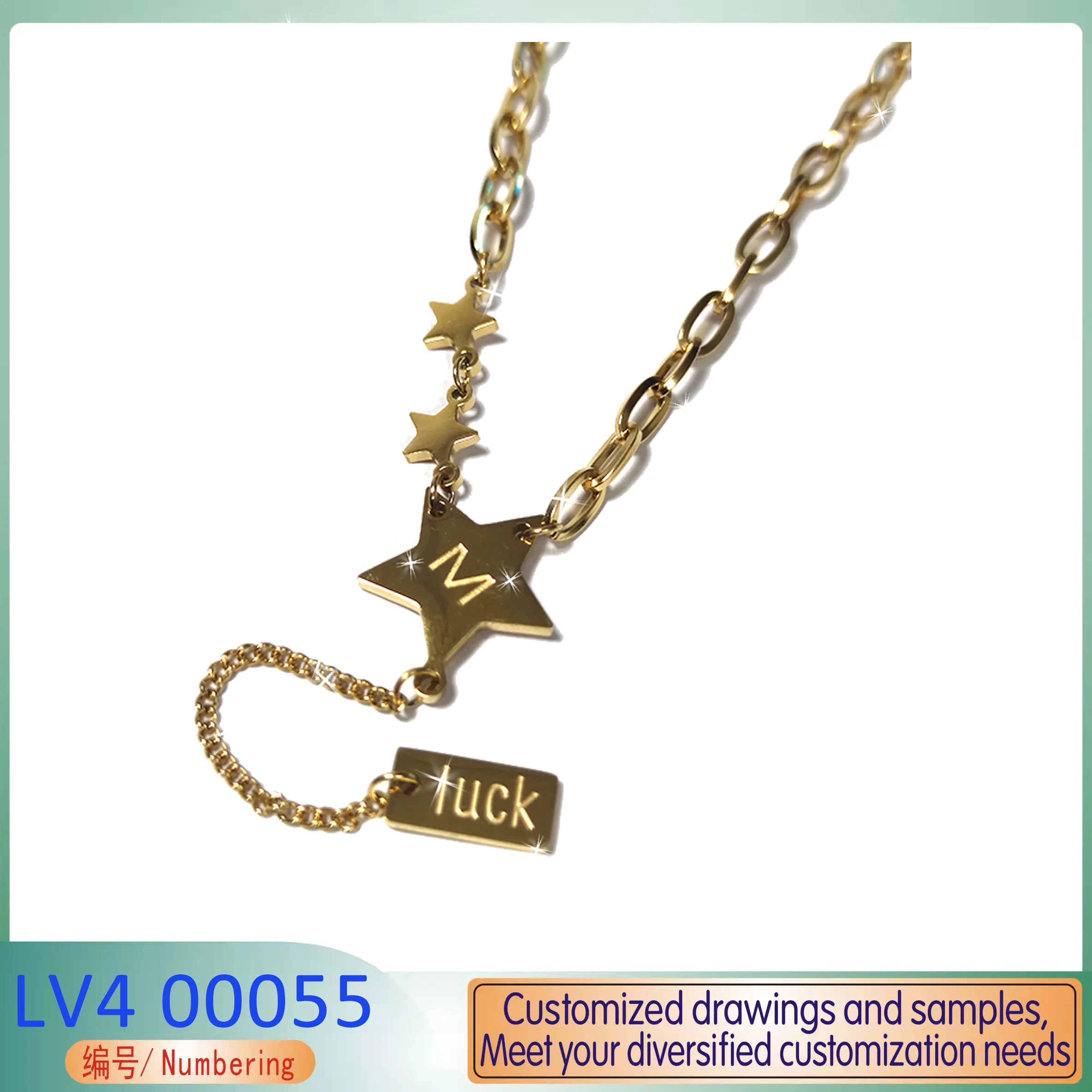 Pendant Necklace Star Vintage Accessories Stainless Steel Jewelry Men on the Neck Goth Women's Chain Personalized Gift Punk