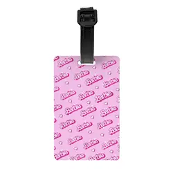 Custom Barbie Luggage Tag for Suitcases Fashion Baggage Tags Privacy Cover Name ID Card