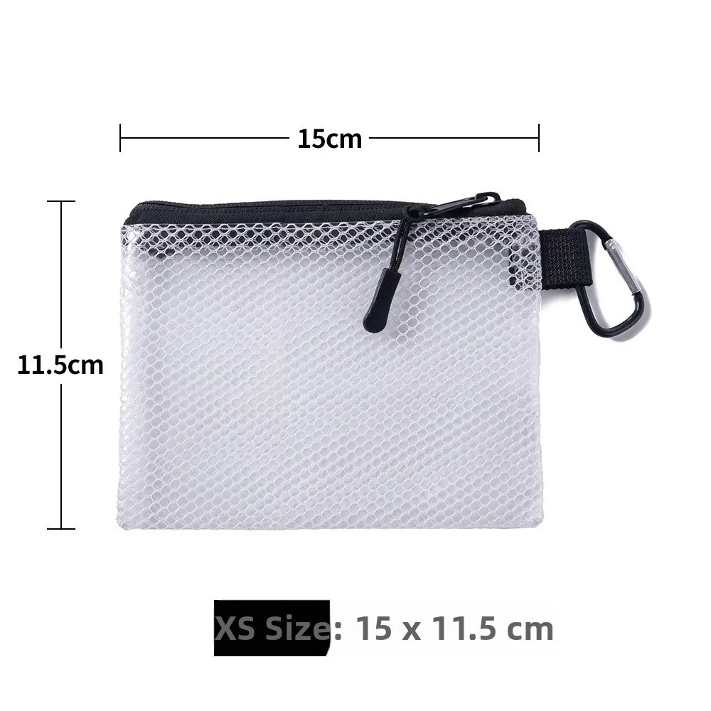 Portable Multi-Purpose Mesh Storage Bag Visible/Transparent Waterproof Mesh Pouch Multi Sizes Durable Zipper Pouch For Travel