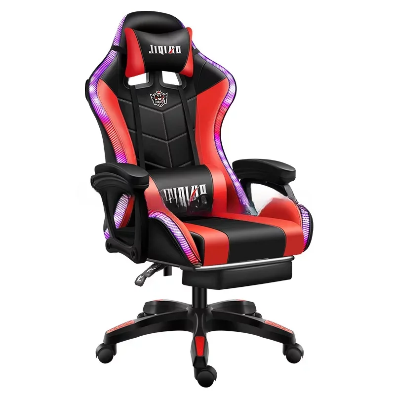 Desk Gaming High Quality Computer Chair with Massage Leather Office Light Gamer Chair Swivel Gaming Ergonomic Cadeira Furniture