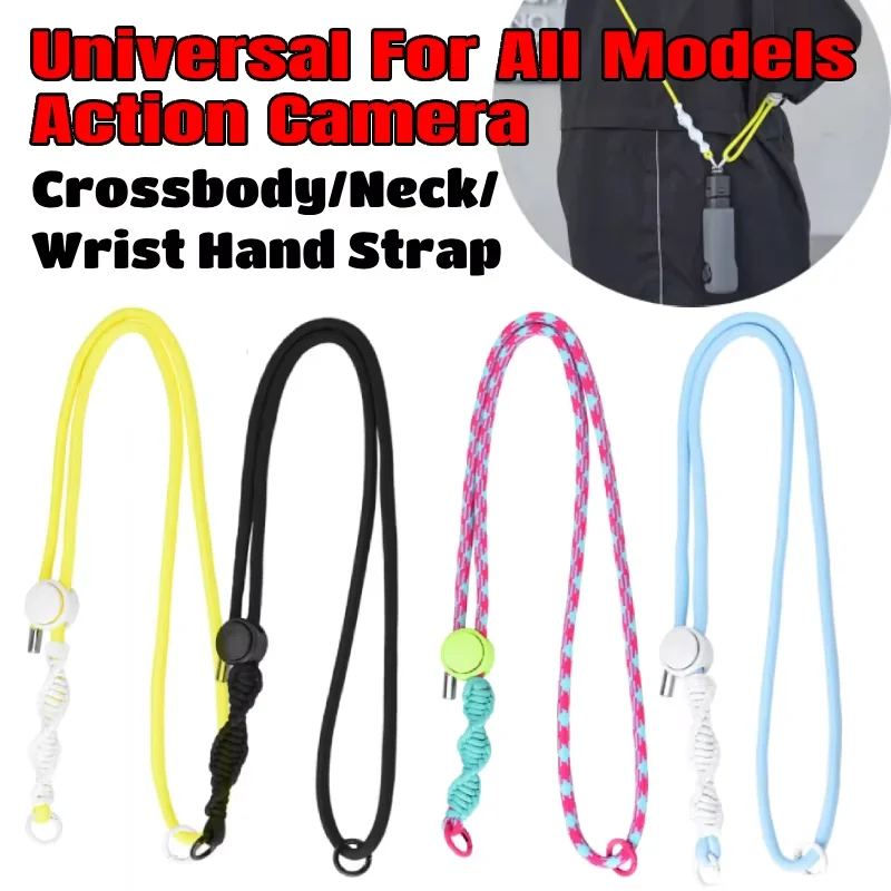 Cordão para dji pocket 3 insta360 x4, cabo ajustável, alça crossbody, colar, corda suspensa, anti-perda, acessórios para câmera esportiva