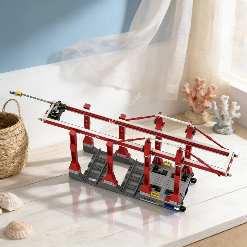 

466 деталей MOC Городской порт: расширение портовой зоны, конструктор, игрушка для сборки, DIY, рождественский подарок, креативная идея