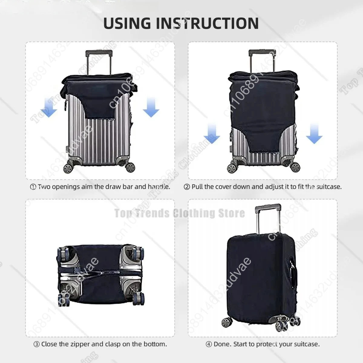 Friends Tv Show Print Suitcase Cover Travel Cruise Trip Holiday Elastic Luggage Case Protection