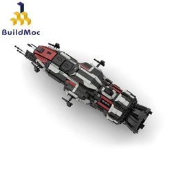 BuildMoc Mid Scale The Expanse Rocinante S4-Corvette-Class Light Frigate Building Blocks MCRN-Tachi Donnager Warsship Bricks Toy