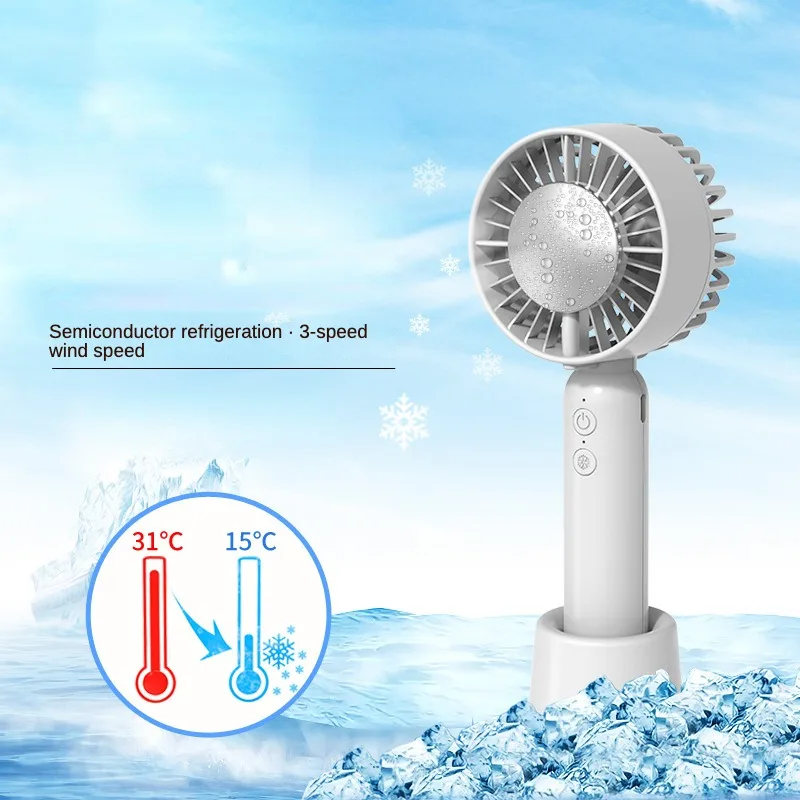 Mini USB Rechargeable Fan Handheld Semiconductor Cooling Fan Mini Pocket Desktop Fan for Girls, Kids hand fan