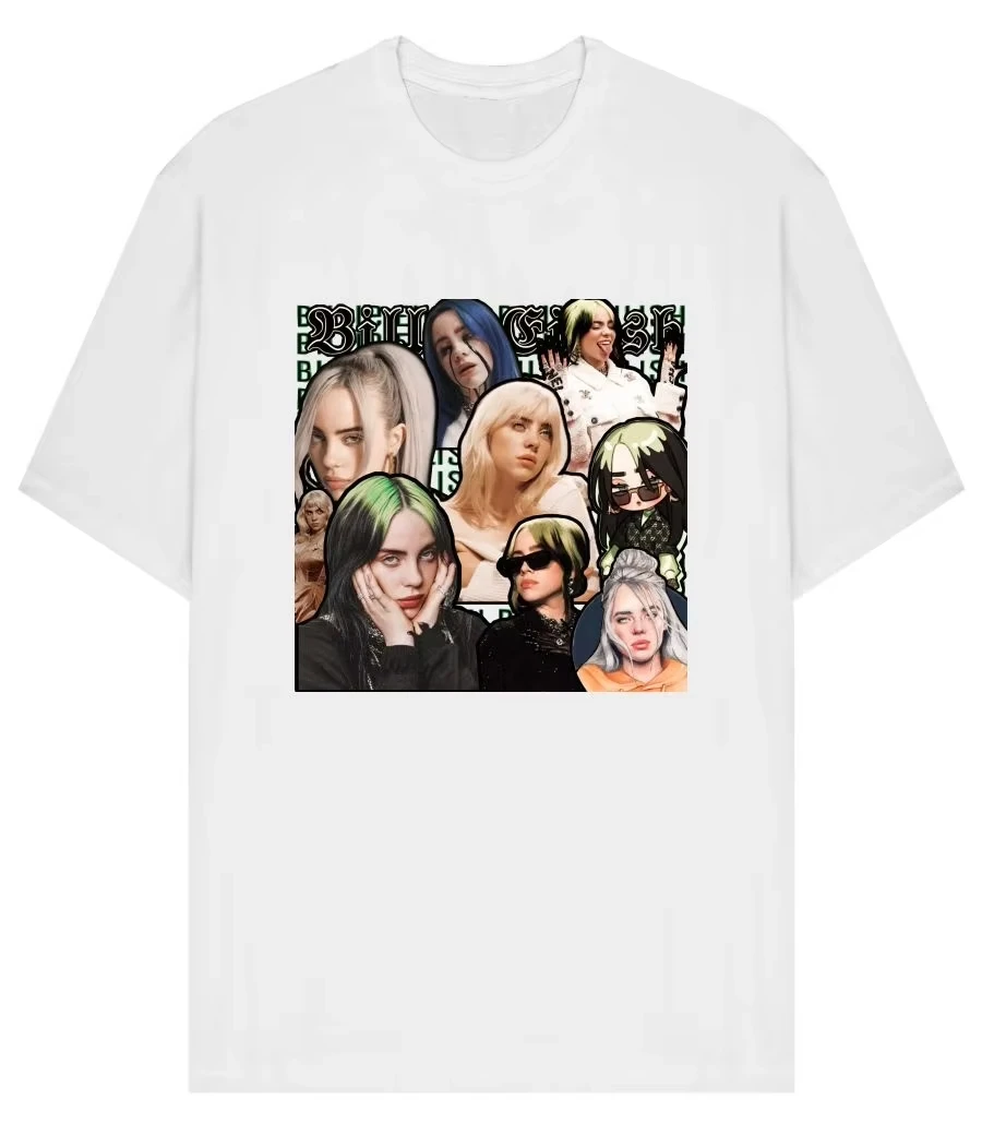 2025 ألبوم الموضة ضرب لي الصلب والناعم Gildan ألبوم جديد L AMOUR DE MAvie B.Eiilish أغنية تي شيرت للجنسين قميص مطبوع B-Billi المحملة