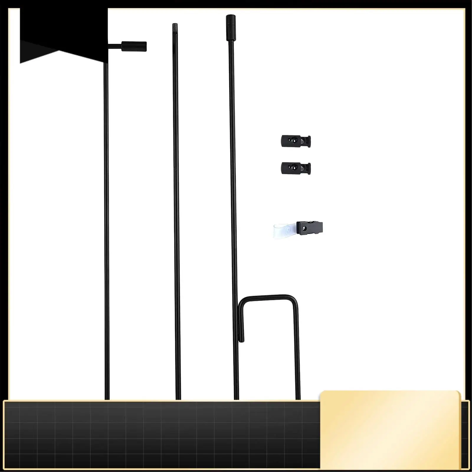

Подставка для садового флага, металлический держатель для садового флагштока с пробкой для садового флага, зажим с защитой от ветра для наружного декоративного двора, флаг-N37R