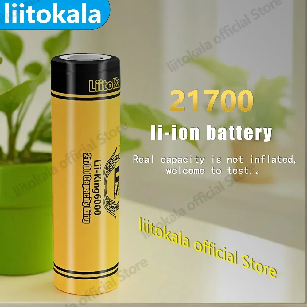 1-20 قطعة LiitoKala King6000 21700 6000mAh بطارية قابلة للشحن 3.7 فولت 1C تفريغ بطاريات عالية الطاقة للأجهزة عالية الطاقة