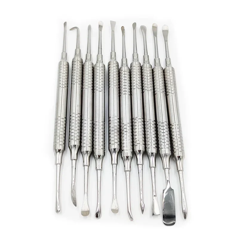 10PC Dental Scraper SET Dental Peeler Calculus Plaque Remover Teeth Cleaning Dental Retracting Splitter Separator Implant Tools