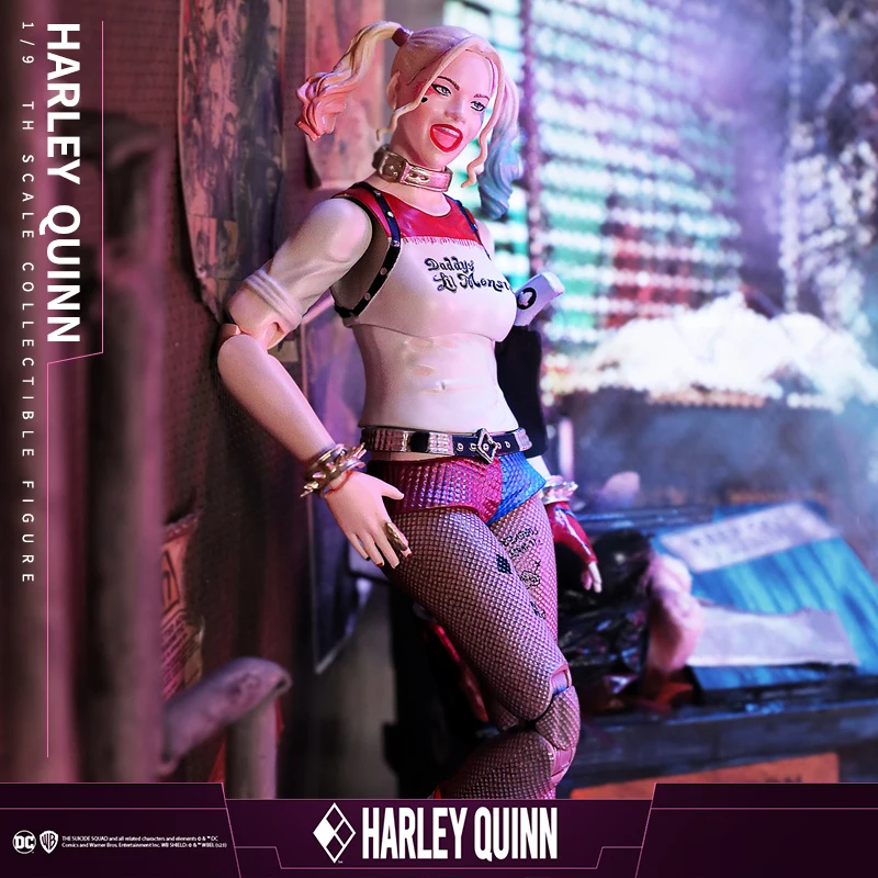 Fondjoy Genuine Model DC Harley Quinn 1/9 Scale Action Figure Anime Characters Harley Quinn Model Collectible Toys Boys Gifts