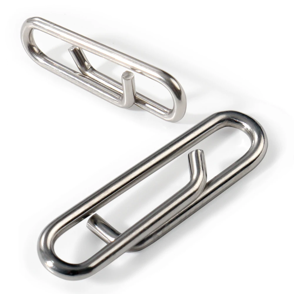 GOBAIT Angeln Interlock Snap Fast Clips Edelstahl Ovale Schnalle Wirbel Köder Linie Zubehör Tackle Box 20-100 Stück Stecker – Detail 5