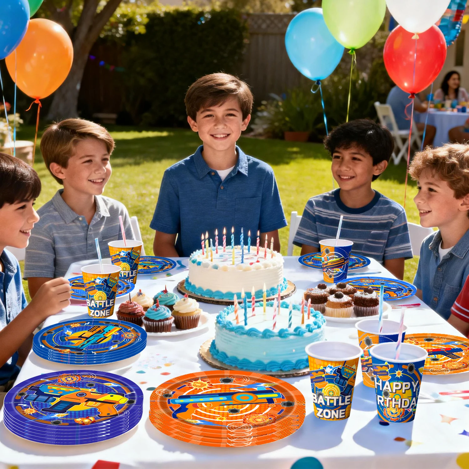 168 Pcs Dart War Party Supplie - Table Cloth Disposable ulasan dan harga