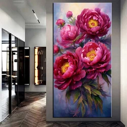 DIY Diamond Painting Cross Stitch Kit Red Peony Flower Full Drills Diamond Mosaic New Collection 2024 Home Decor Gift
