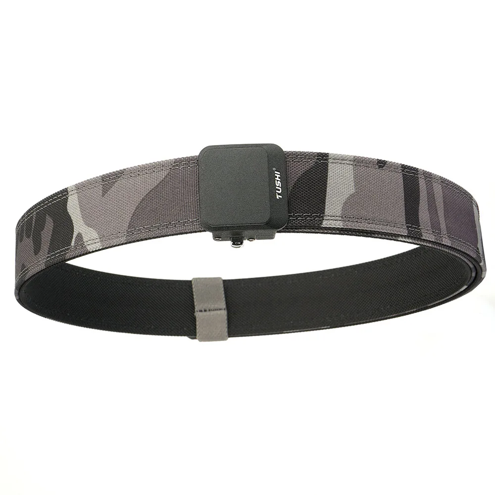 TUSHI Nylon-Hartgürtel für Herren, automatische Metallschnalle, Outdoor-EDC-IPSC-Zubehör, große Größe 120–150 cm, Militärgürtel – Detail 18