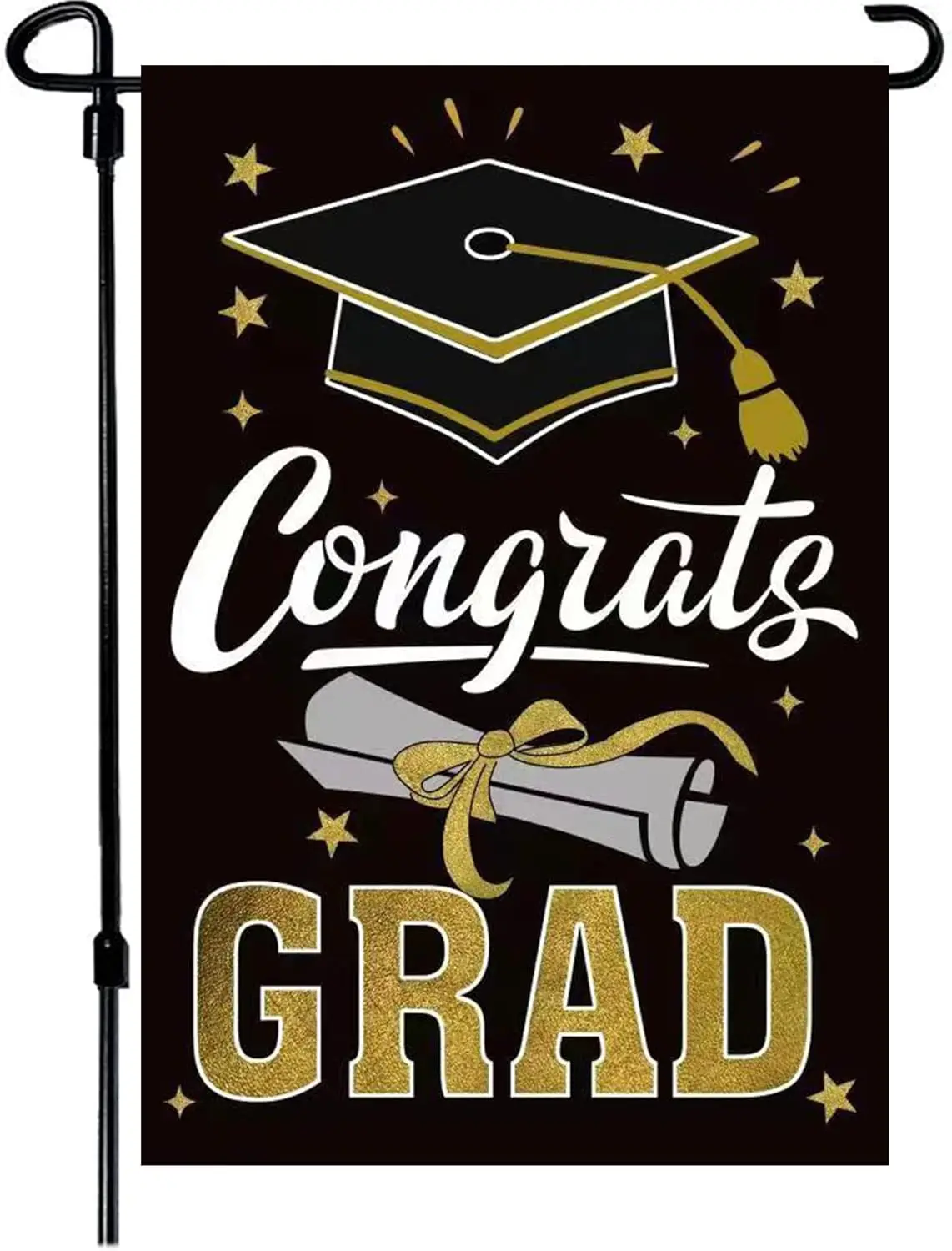

Флаг на выпускной, Садовый флаг на выпускной, 12,5x18 дюймов, двухсторонний дисплей, двухслойный льняной домик на выпускной для сада и в стиле хо