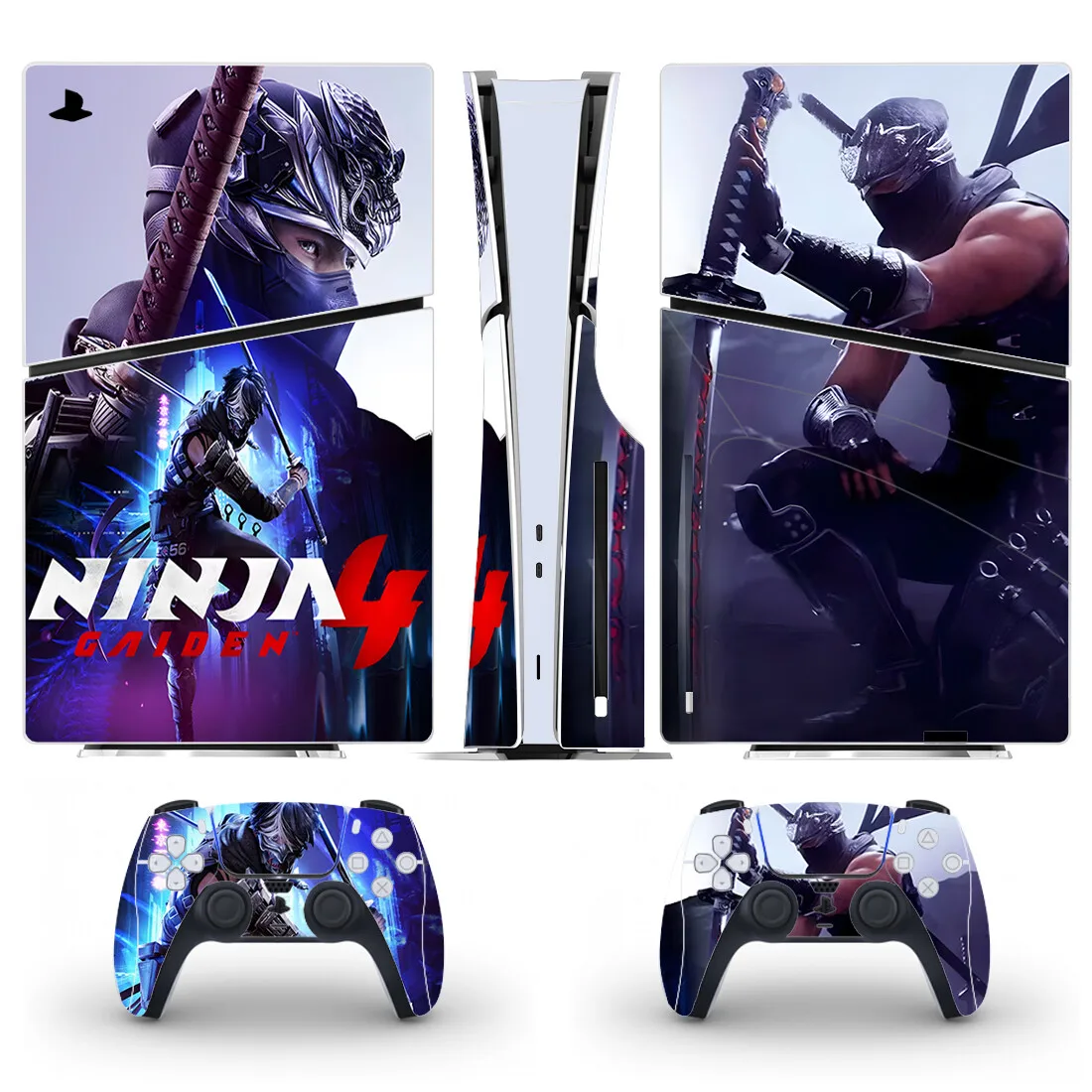 ملصق جلدي رفيع من NINJA GAIDEN 4 PS5 لوحدة التحكم و2 وحدات تحكم من الفينيل PS5 جلود القرص النحيفة