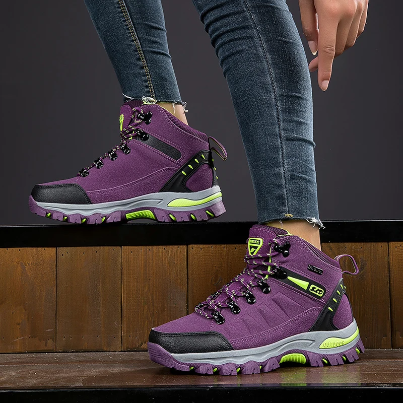 Botas de invierno para Mujer, Botas Trekking al aire libre, zapatos de senderismo para Mujer, zapatillas de Trekking para escalada de montaña, Botas Wandelschoenen para Mujer_voghion.com