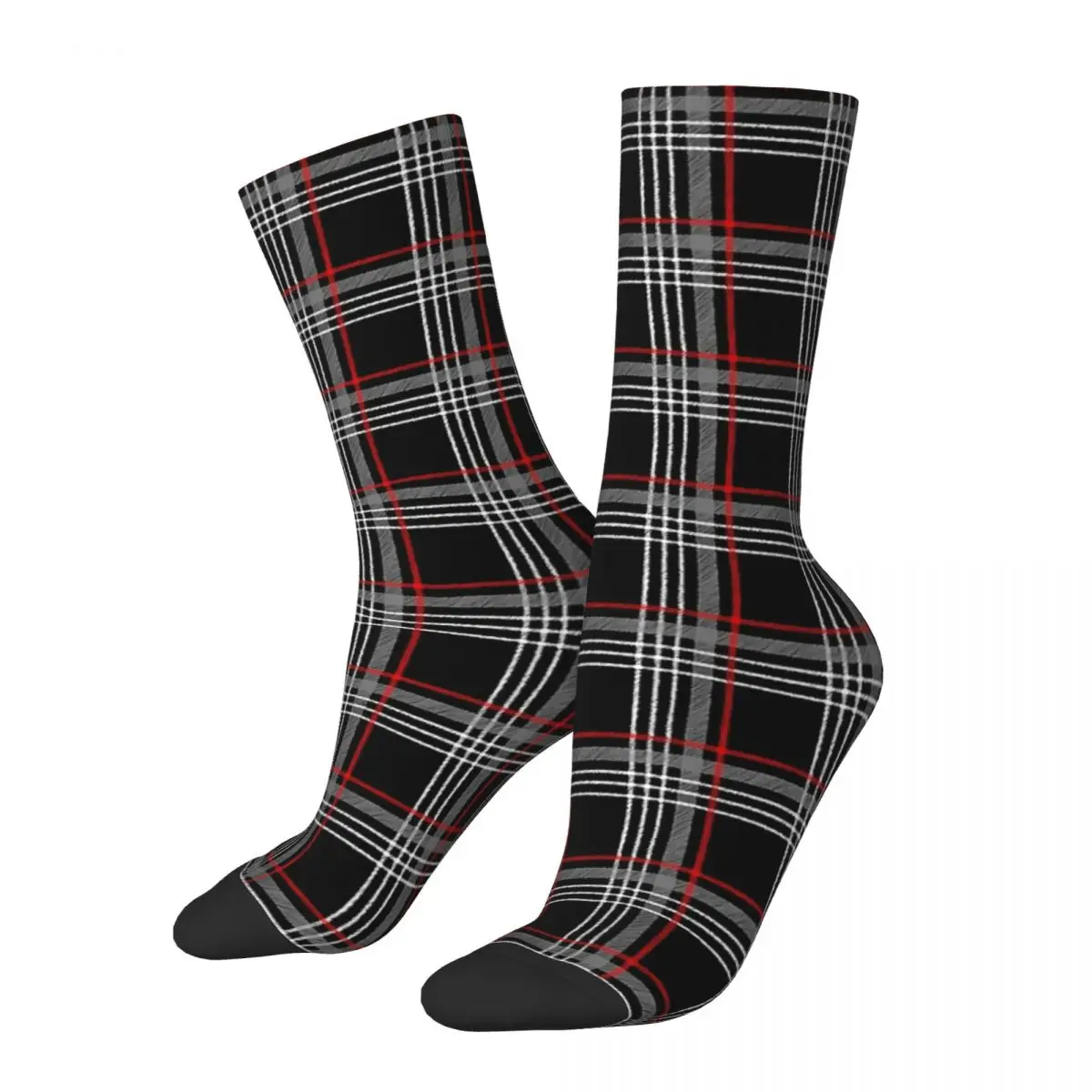 GTI-Chaussettes Tartan Harajuku Absorbant la Sueur, Chaussettes sulfToutes Saisons, Accessoires pour Cadeau d'Anniversaire Unisexe