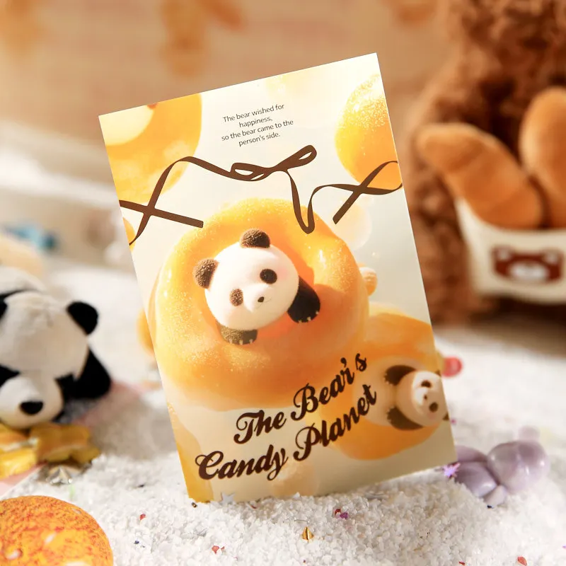 Cute Boxed Postcards Teddy Bear Soft Candy Planet Series Pet Advanced Card Account Decoration Kids Gift School Stationery