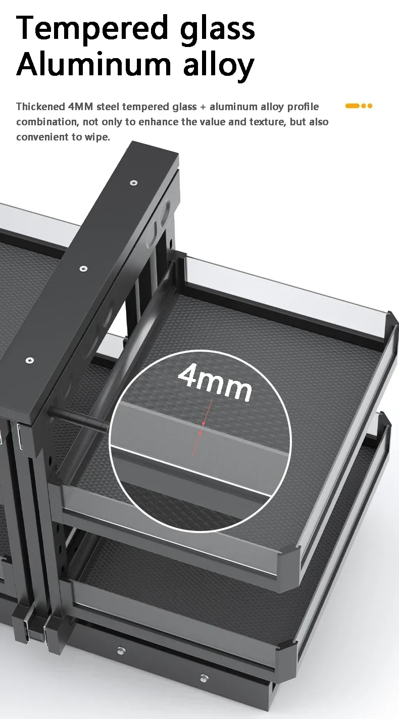 Magic Corner Unit Stainless Steel Universal Storage Pull Out Basket