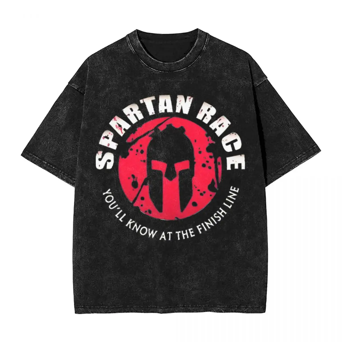 

Spartan Race Sparta Spirit T Shirts Washed Short Sleeve Harajuku T-Shirts Vintage for Men Women Tops Streetwear Summer Tee Shirt