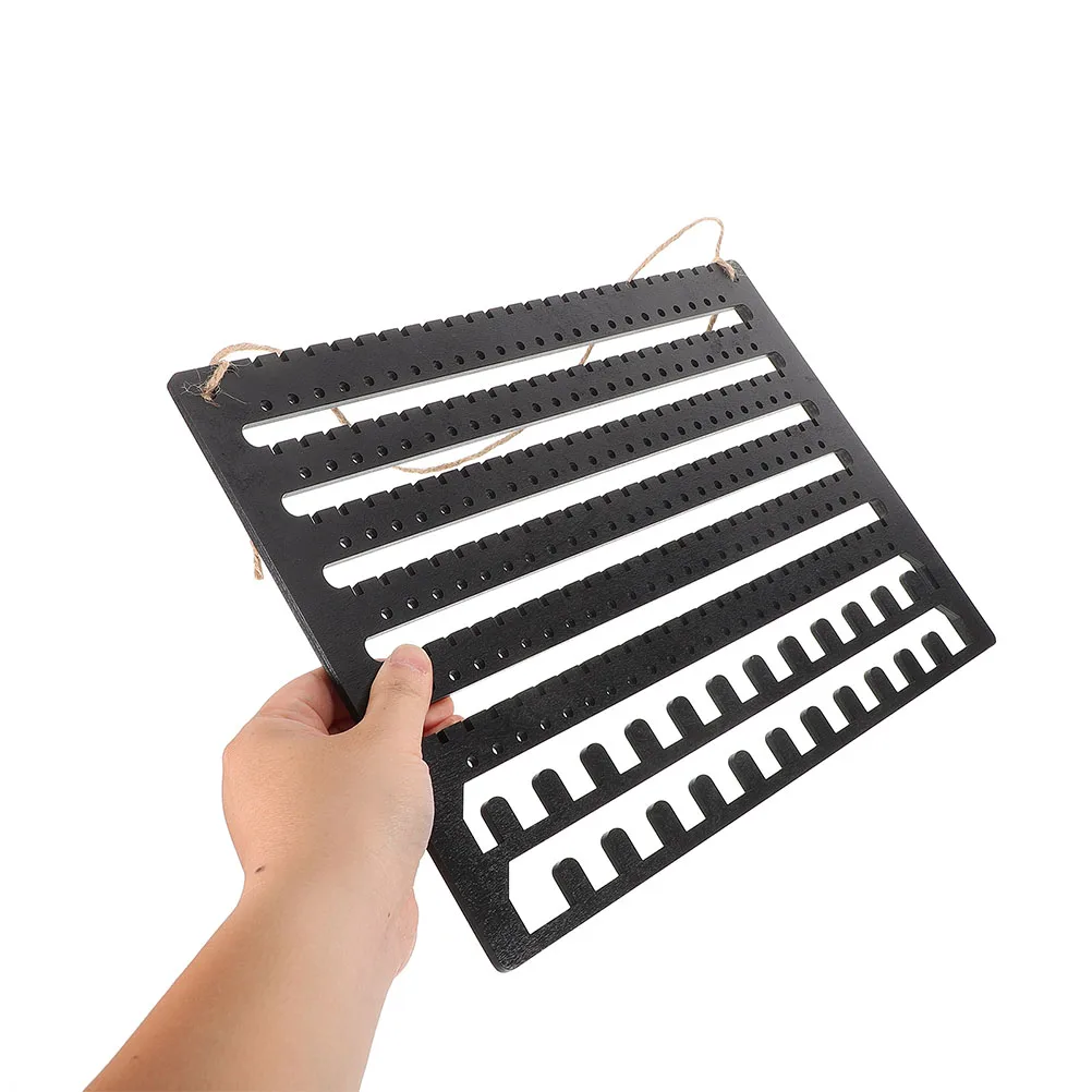 

2Pcs Wooden Jewelry Rack Wall Mounted Earring Necklace Holder Storage Organizer Bracelet Display Stand Earring Display Holder