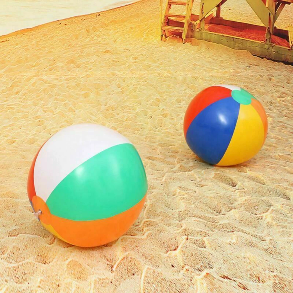 Bola de praia inflável colorida Bola de bilhar Bico à prova de vazamento de ar Brinquedo de natação de verão infantil Brinquedo de praia infantil