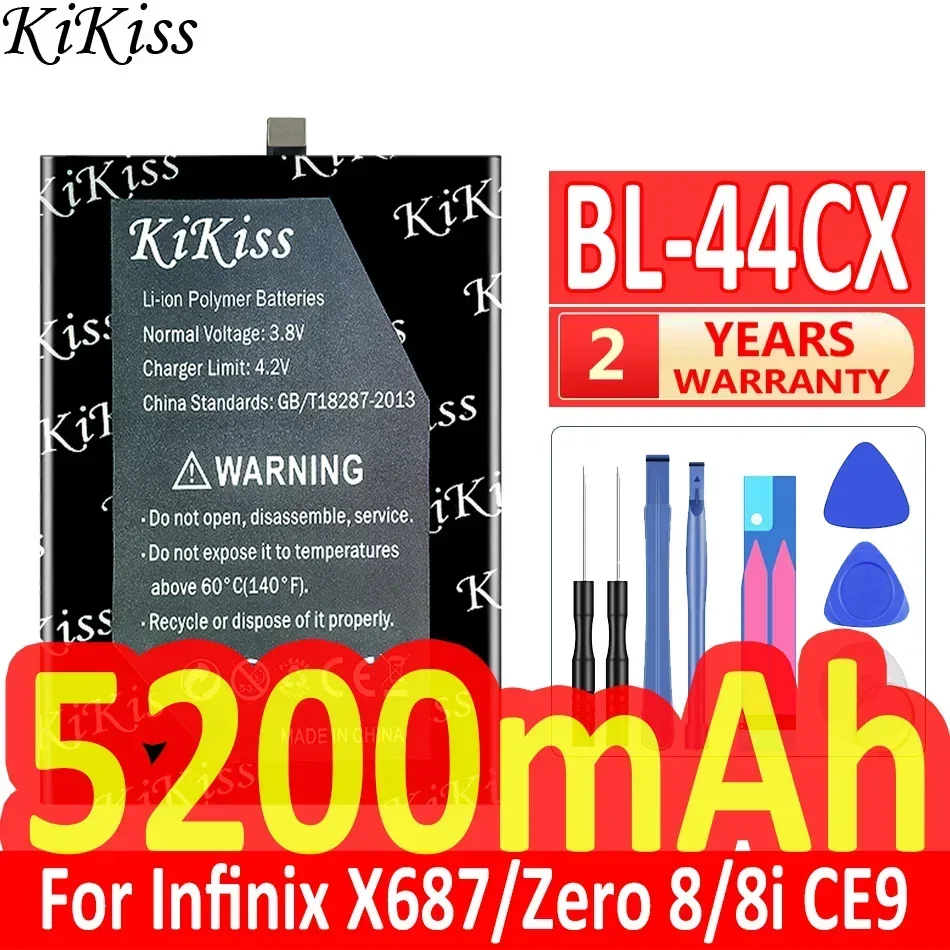 KiKiss Replacement Battery BL-44CX BL-49FX BL-44AX BL-39IX For Infinix X687/Zero 8/8i CE9 Hot 8 9 Note 4/5 pro Spark 5 Pro X655